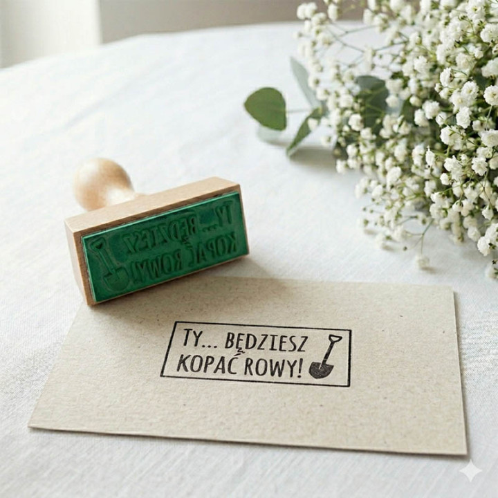 Stempel będziesz kopać rowy – prezent z dystansem