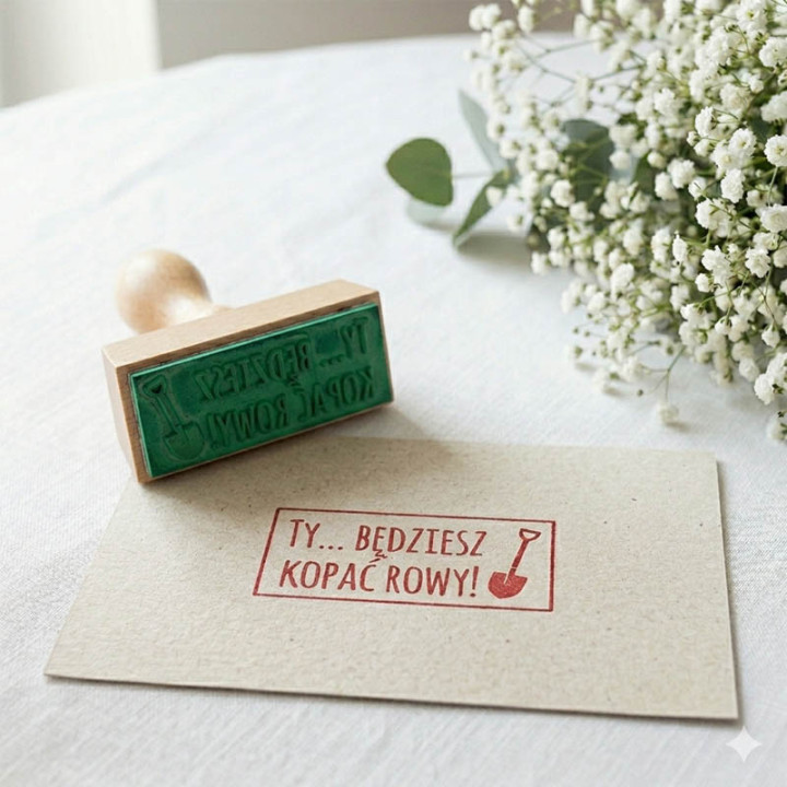 Stempel będziesz kopać rowy – prezent z dystansem