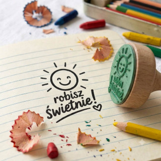 Robisz świetnie! Motywacyjny stempel dla dzieci