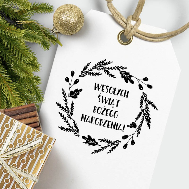 Personalizowany stempel świąteczny z życzeniami
