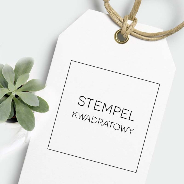 Stempel z logo kwadratowy