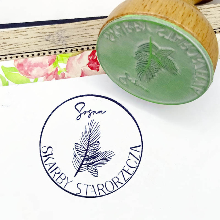 Stempel z projektem indywidualnym, okrągły