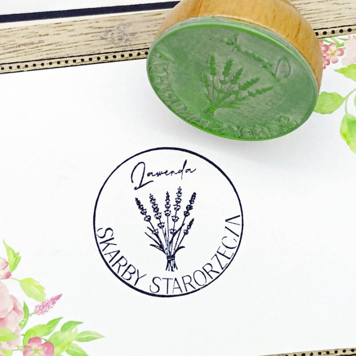 Stempel z projektem indywidualnym, okrągły