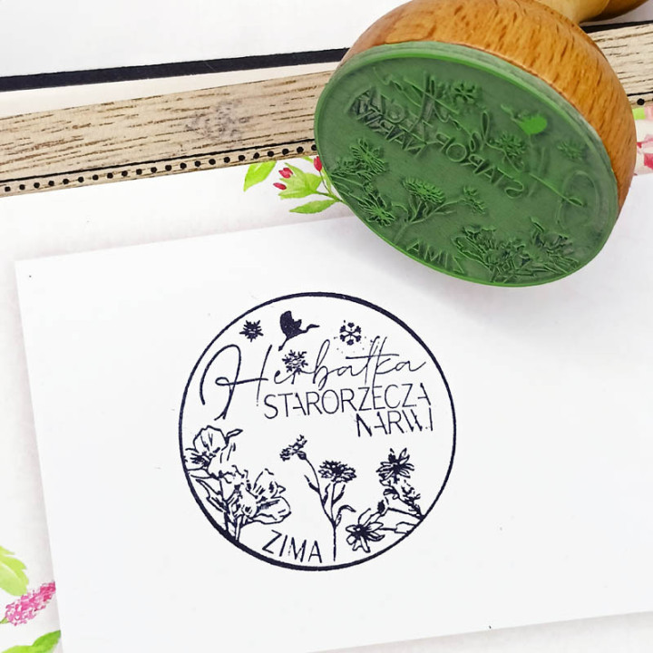Stempel z projektem indywidualnym, okrągły