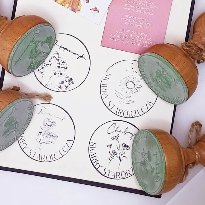 Stempel z projektem indywidualnym, okrągły