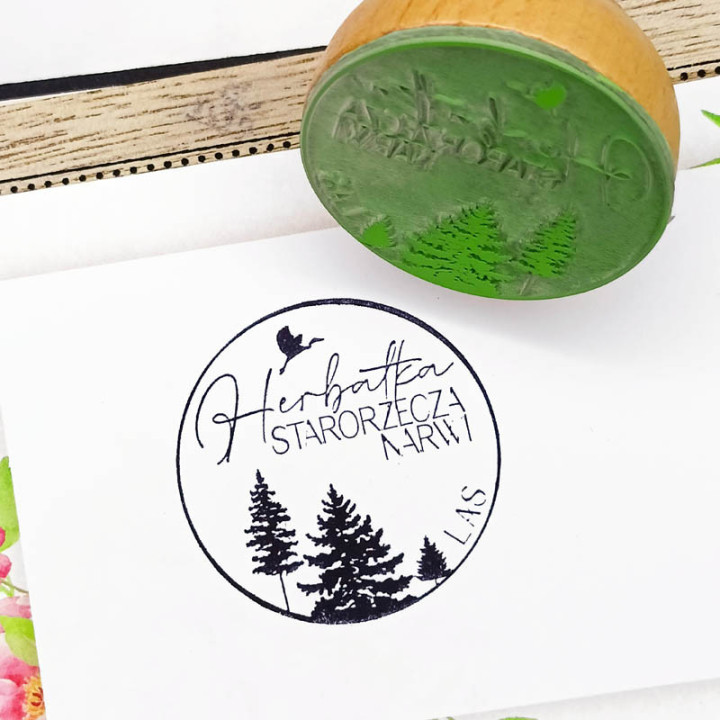 Stempel z projektem indywidualnym, okrągły