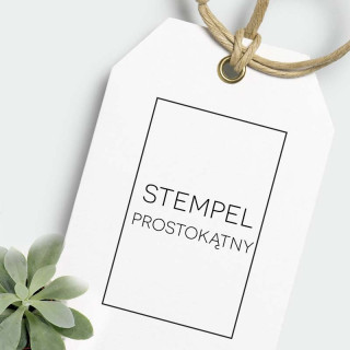 Stempel z projektem indywidualnym, prostokątny