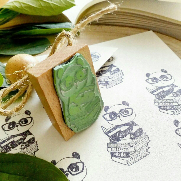 Stempel z projektem indywidualnym, prostokątny
